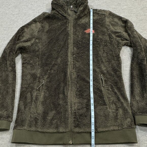 The North Face Womens Olive Green Full Zip Jacket Long Sleeve Fleece Mock Size M - Picture 12 of 16